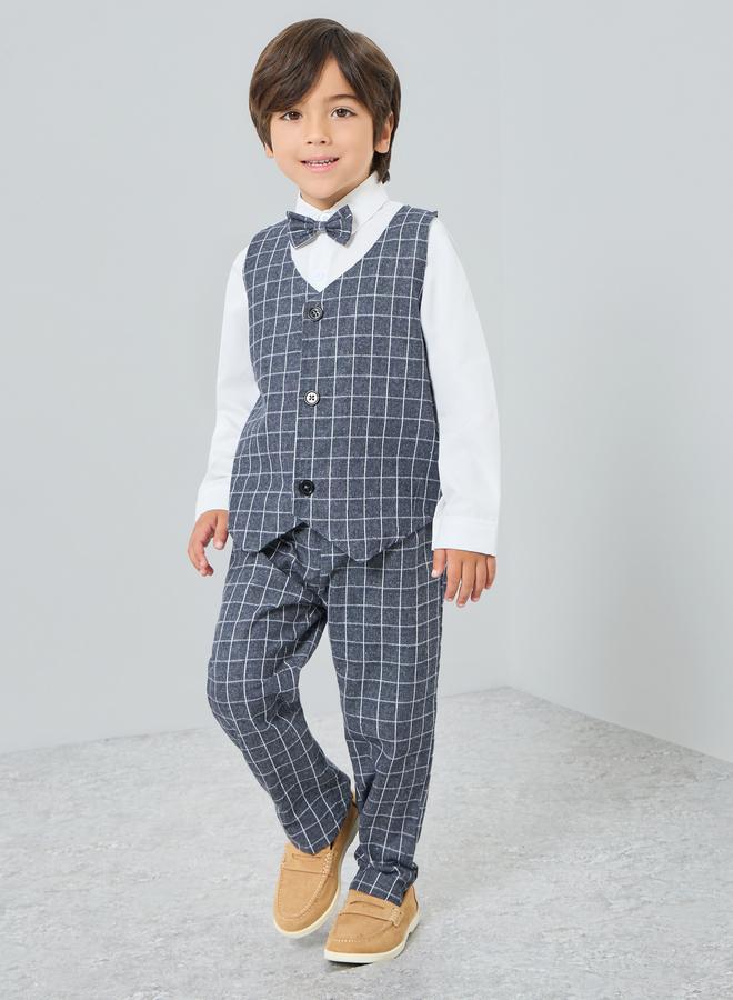 ستايلي طقم قميص وبنطال مع فيونكة - Image 1